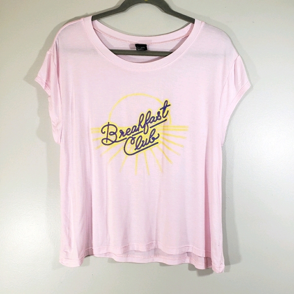 free press Tops - FREE PRESS pink Breakfast Club graphic tshirt